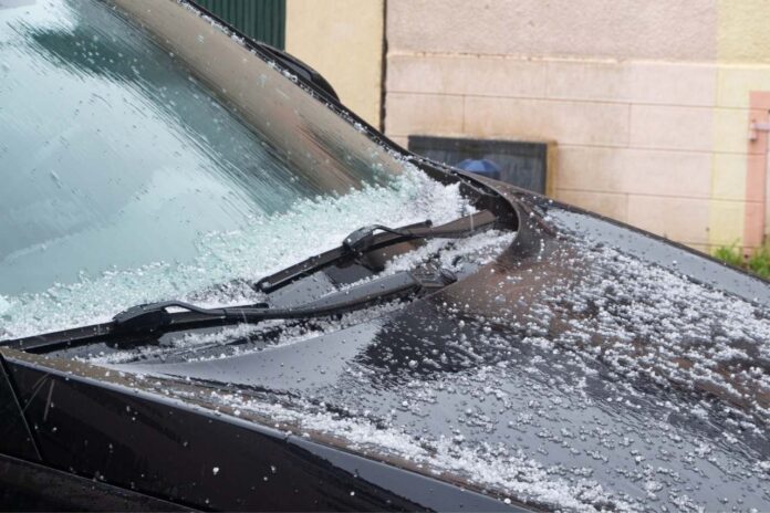 How big does hail have to be to damage a car