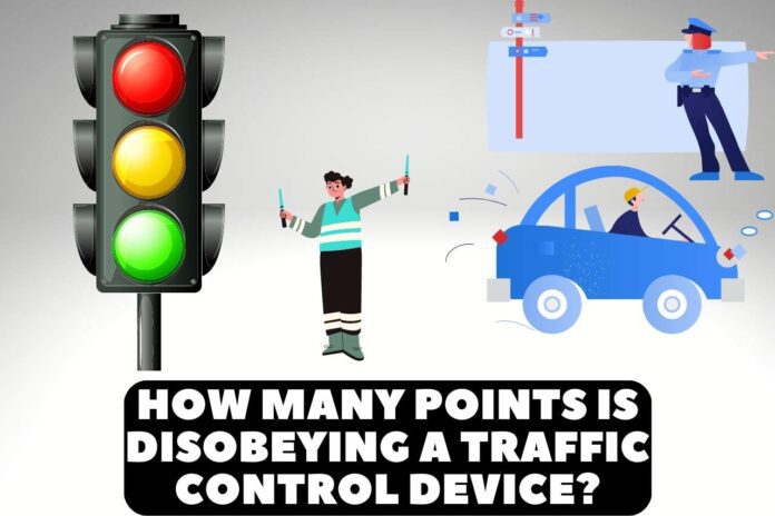 how many points is disobeying a traffic control device